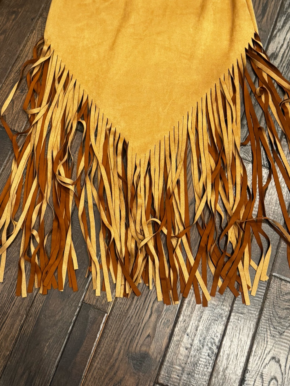 NWT Fringe Faux Suede Zip-Front Dress - Picture 5 of 6